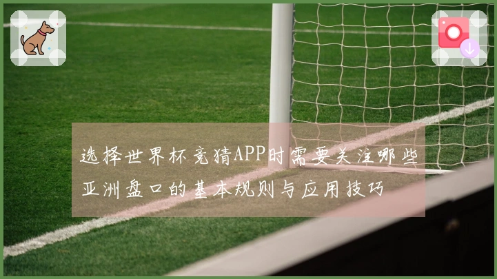 选择世界杯竞猜APP时需要关注哪些亚洲盘口的基本规则与应用技巧